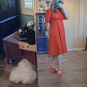 Gal Meets Glam Collection Zinnia Dress Orangina Key Hole Ties at Arms Size 12